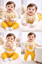 Baby Boy 0-24 Months Cute Teddy Bear Detailed Baby Set 100% Cotton Comfortable Set