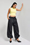 Women's Water Wash Black 7S6-51 Jogger Fit Special Design Denim Jeans with Leg Detail - 6