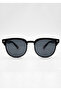 Men's Black Round Uv400 Protection Modern Design Sunglasses - 2