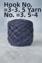 Two Shades of Navy Blue, Marbled, Twisted Bamboo Cotton Knitting Yarn (400 Gr.) - 3