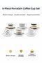 Nossa 6-Piece Coffee Cup Set 80 ml