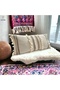 Special Design Cream Color Brown Lace Throw Pillow Cover [35X55] - 7
