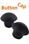 Klc 5 Pcs Matte Black Metal Button Handle - Round Furniture, Kitchen, and Drawer Handle - 8