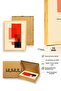 Natural Wood Framed Abstract Geometric Pattern Painting - Vibrant Tones |   Huhu1226 - 3