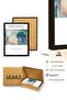 Black Wooden Framed Abstract Landscape Patterned Painting - Vibrant Tones |   Huhu1153 - Single Table Black Frame - 3