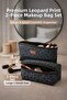 Premium Large Size Makeup Bag I Premium Leopard Hair Styling Bag 2-Piece Combination Set X - 2