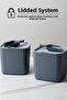 Set of 4 Multi-Purpose Storage Containers with Shovels |   Detergent, Food, Care |   Cosmetic Organizer |   Gray - 7