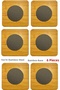 Home 6-Piece Bamboo Steel Wire Trivet Wooden Pot Pan Teapot Base
