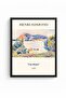 Natural Wood Framed Abstract Landscape Patterned Painting - Vibrant Tones |   Huhu1149 - 2