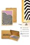 Natural Wood Framed Geometric Patterned Painting - Pastel |   Huhu1090 - 3