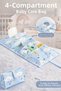 11-Piece Newborn Hospital Discharge Set I Baby Dirty Clothes Basket I 6-Piece Suitcase Organizer I Baby Care Bag Pieces - 6