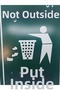 Do Not Throw in the Trash, Not Outside the Trash – 5 mm Foil Print on Decote Warning Sign 20 cm × 30 cm - 5