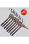 Wooden (Black Nickel Hook) Clothes, Shirts, Blouses Hanger Walnut Color 48 Pieces