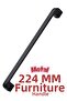Radius Black Metal Furniture Handle 256 mm 25.6 cm Compatible Modern Kitchen Cabinet Drawer Handle 22.4 25.6 - 5