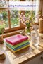 2 Pieces 40X40 cm Diamond Pattern Glass Cloth Flawless Cleaning Cloth