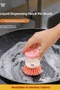 Liquid Pressing Dishwashing Brush with Detergent Container, One-Button Foam Dispensing Pan and Pot Cleaning Brush