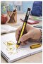 Glitter Ballpoint Pen 1 Piece Pensan Jely Glitter Pilot Pen Ergonomic Grip Soft Writing Black Notebook - 2