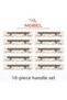 160 mm Metal Furniture Handle – Kitchen Cabinet Drawer Handle, Decorative Handle Set (10 Pieces) Titanium - 6