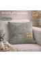Velvet Green Throw Pillow Cover 45X45 cm Decorative Armchair Sofa Cushion Cover Zippered Modern - 4