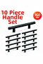 160 mm Metal Furniture Handle – Kitchen Cabinet Drawer Handle, Decorative Handle Set (10 Pieces) Matte Black