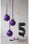 Purple Set - Purple Globe Balloon - Purple Number Balloon - Globe Foil Balloon Purple Set 1 Year Old