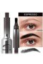 Eyebrow Pencil, Liquid Microblading Square Angle Brush Set, 3D Eyebrow Pencil, Espersso (Natural Black)