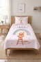 Rainbow Rabbit Starry Children's Pique Set - Cute Nordic Powder Ecru Decorative Bedspread - 7