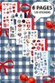 Red Blue Collection Sticker, Decal, Agenda, Journal, Planner Pinterest