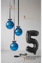 Navy Blue Set - Navy Blue Globe Balloon - Navy Blue Number Balloon - Globe Foil Balloon Navy Blue Set 1 Year Old