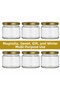 6-Piece Glass Jar Set 300 Cc – with Gold Lid, Multi-Purpose (Magnolia, Sweet and Winter Use) - 2