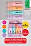 مجموعة أقلام التظليل من مجموعة x Dekomus Pastel Touch المكونة من 4 قطع مع هدية دفتر جيب من Dekomus