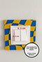 Team Colors Checkered Patterned Colorful Decorative Socket Ornament - Yellow Navy Blue - Compatible with 8.5cm Sockets - 5