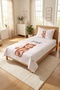 Cute Young Pique Set with Teddy Bear and Stars - Sleeping Tale Nordic Powder Ecru Quilted Bedspread - 3