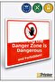 Entering the Dock Area Is Dangerous and Prohibited! Isg Warning Sign Dekota 50X70 cm
