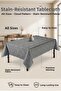 Stain-Resistant Tablecloth - Woven Cloud Pattern, All Sizes - 2