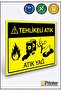 Hazardous Waste - Waste Oil Warning Sign Dekota 35X50 cm