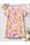 Lemon Patterned Piko Fabric 180 cm Width |   80% Polyester 20% Cotton |   Summer Baby & Children's Clothing Fabric - 2