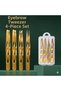 Professional 4-Piece Eyebrow Tweezers Set - Gold Color Stainless Steel Stylish Carrying Box Set