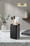 4 Piece Bathroom Set |   Standing Trash Can |   With Internal Opening Cover |   Toilet Brush |   Soap Dish |   Toothbrush Holder |   Black - 5