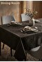 Stain-Proof, Fireproof, Waterproof Decorative Rectangular Jacquard Patterned Tablecloth (120X160)