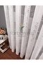 Vera Soft Patterned Modern Tulle Curtain, Non-Iron, Wrinkle-Free, 2 Layers Pleated - 4