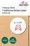 Adhesive Sticker, Round Label Diameter 4 Cm, Glossy Finish'Love Is in This Package', 70 Pieces