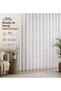 Titi Bamboo Linen Look French Glass Iron-Free Tulle Curtain with Pleated Tubes - 3