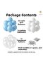 Light Blue White Balloon Set 20-Piece Silver Confetti Transparent Balloon Party Decoration - 2