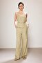 Trendyol Studio Açık Haki Keten Görünümlü Geniş Paça Pantolon TWOSS26PL00132 - 2