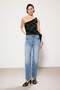 Trendyol Studio Collection Mavi More Sustainable Yüksek Bel Straight Düz Kesim Jeans TWOSS26JE00238 - 2