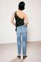 Trendyol Studio Collection Mavi More Sustainable Yüksek Bel Straight Düz Kesim Jeans TWOSS26JE00238 - 5