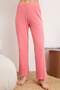 Pembe %100 Pamuklu Baby Overloklu Fitilli/Pointel Örme Pijama Takımı THMSS26PT00012 - 3