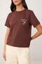 Brown Plain Regular Crew Neck Short Long Tok 100% Cotton Knitted T-Shirt Twoss26Ts00207 - 3