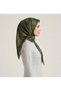 Cloud Pattern Bamboo Scarf Oil Green - 2